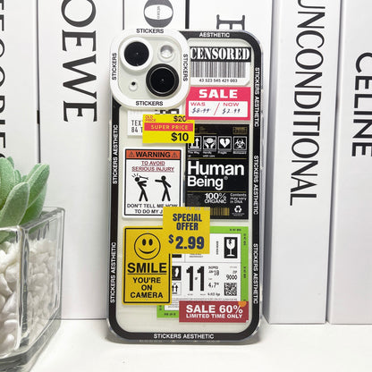 Label Stickers Phone Case | For iPhone